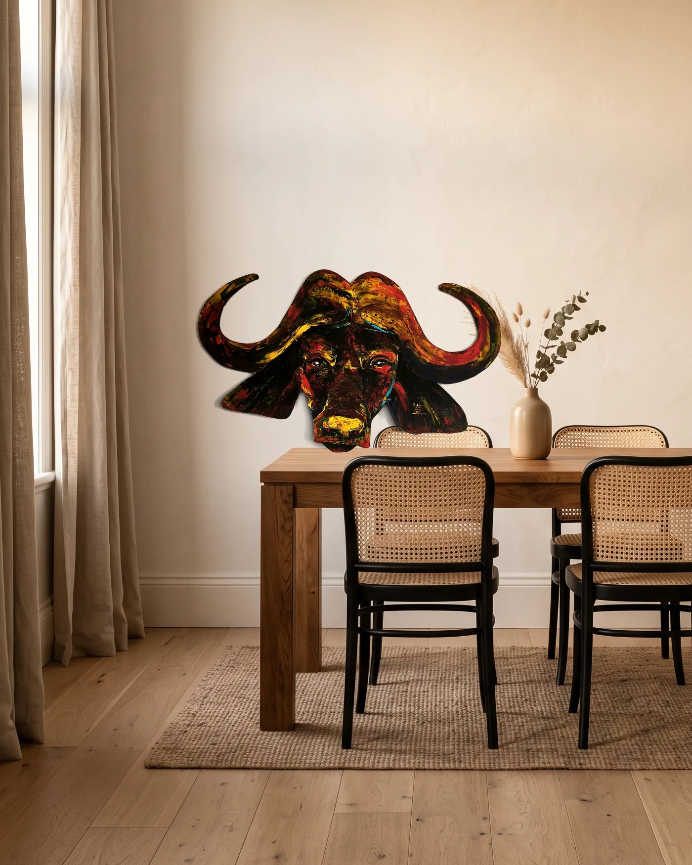 Le Brasier dans un intérieur, à l'échelle réelle